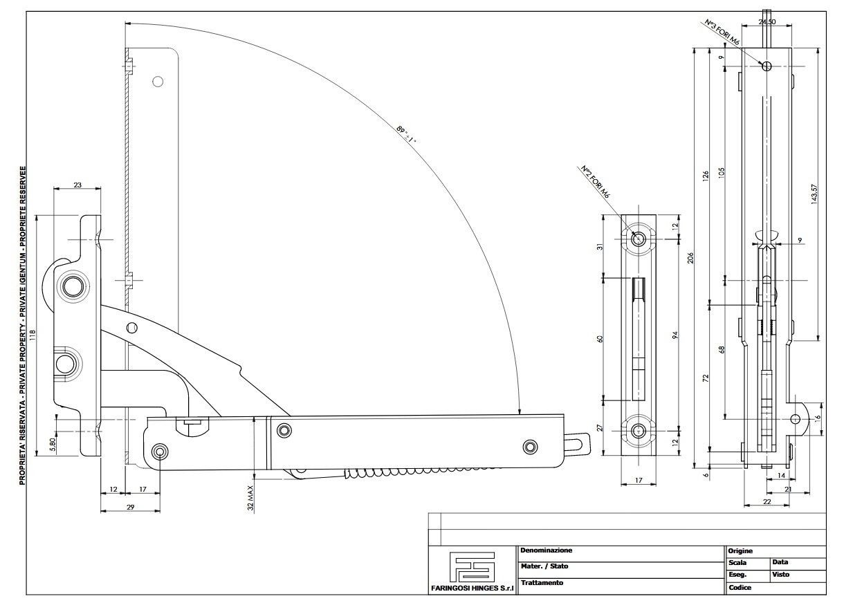 LEFT Vulcan Door Hinge Assembly EV24S EV36S EV60SS FREE SHIPPING