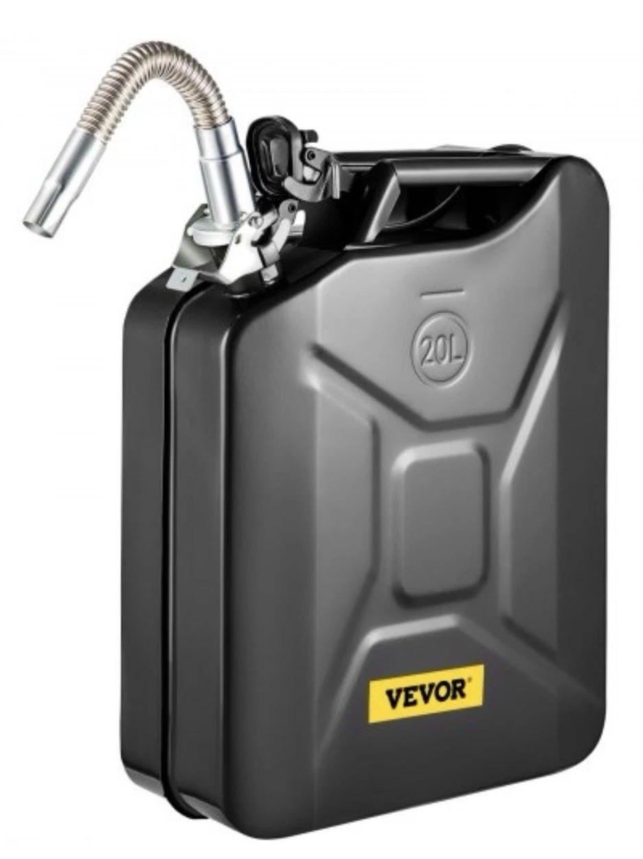 Steel Gas Can/5 Gal Jerry Can 20L Liter-Steel-New 1 pc, W/ Spout