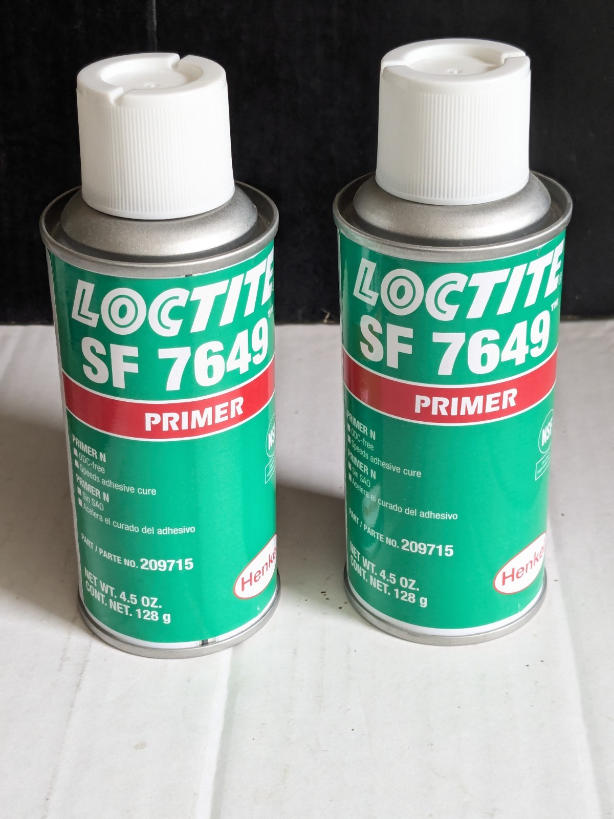Lot 2 Loctite SF 7649 Spray Primer N, 4.5oz Can Aerosol EXP 3/25. Part 209715