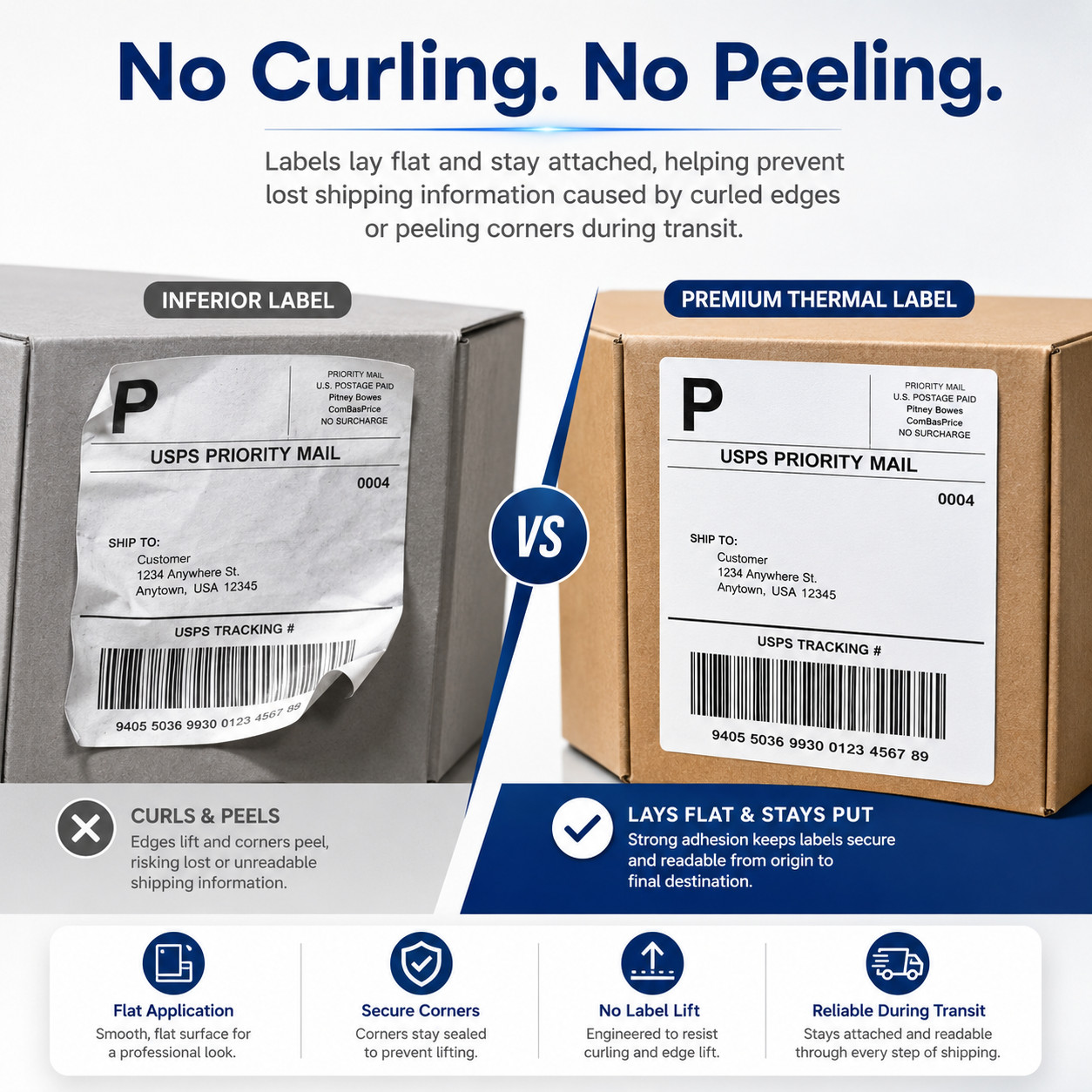 Compatible with Dymo 450 30256 2-5/16″ x 4″(59mm x 101mm) Large Shipping Labels