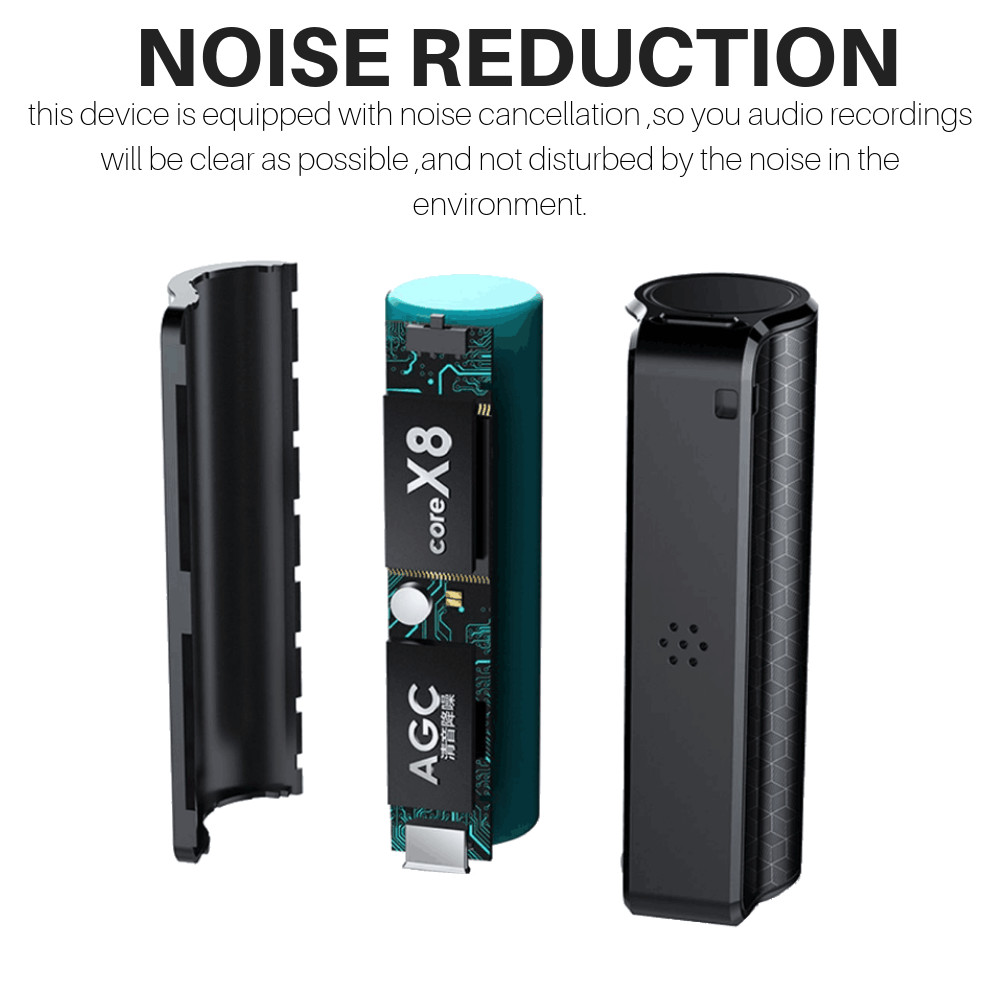 16/32GB Spy Digital Voice Activated Recorder Mini Hidden Audio Recording Device
