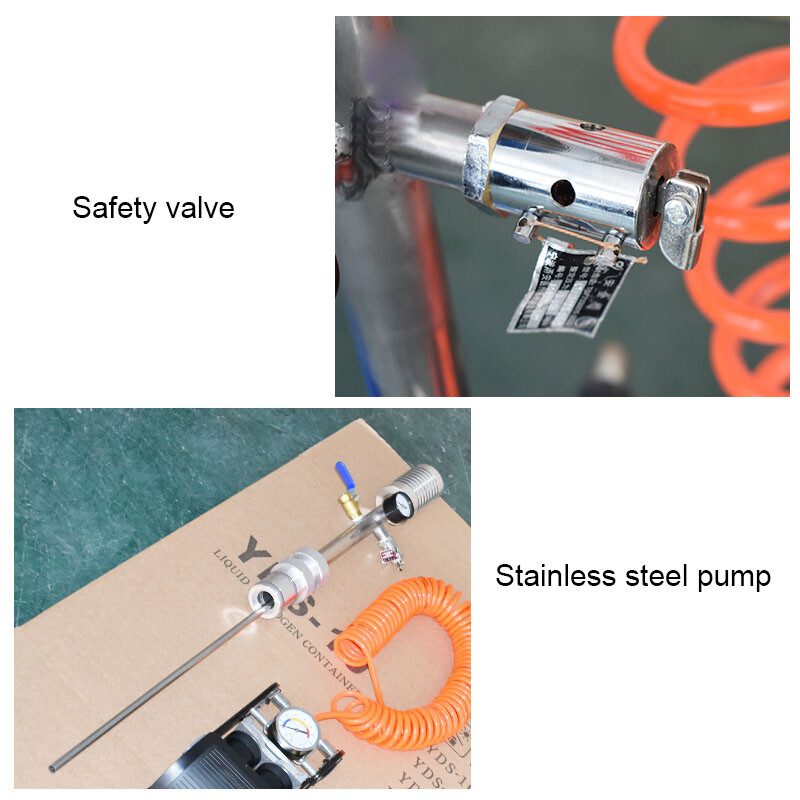 Pedal Type Liquid Nitrogen Pump Cryogenic Pump LN2 Tank Foot Pump 50mm Caliber