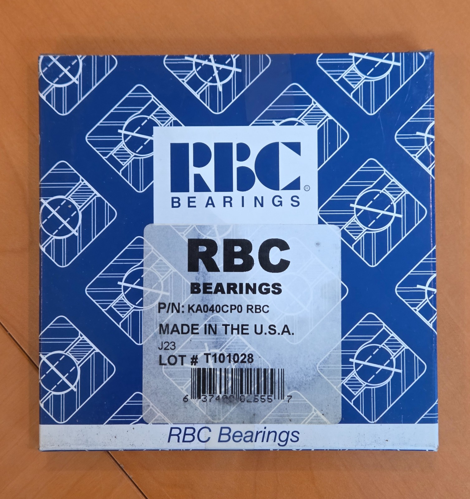 RBC KA040CP0 Thin Section Bearing 4.000 ID x 4.500 OD x 0.250 Width Sealed – NEW