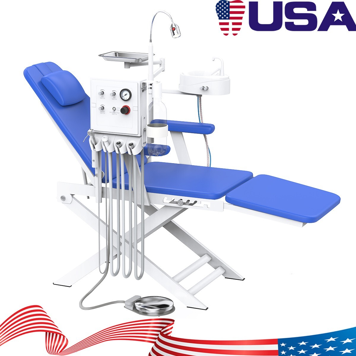 Portable Dental Delivery Treatment Cart Unit High Suction BD-402A/ Folding Chair