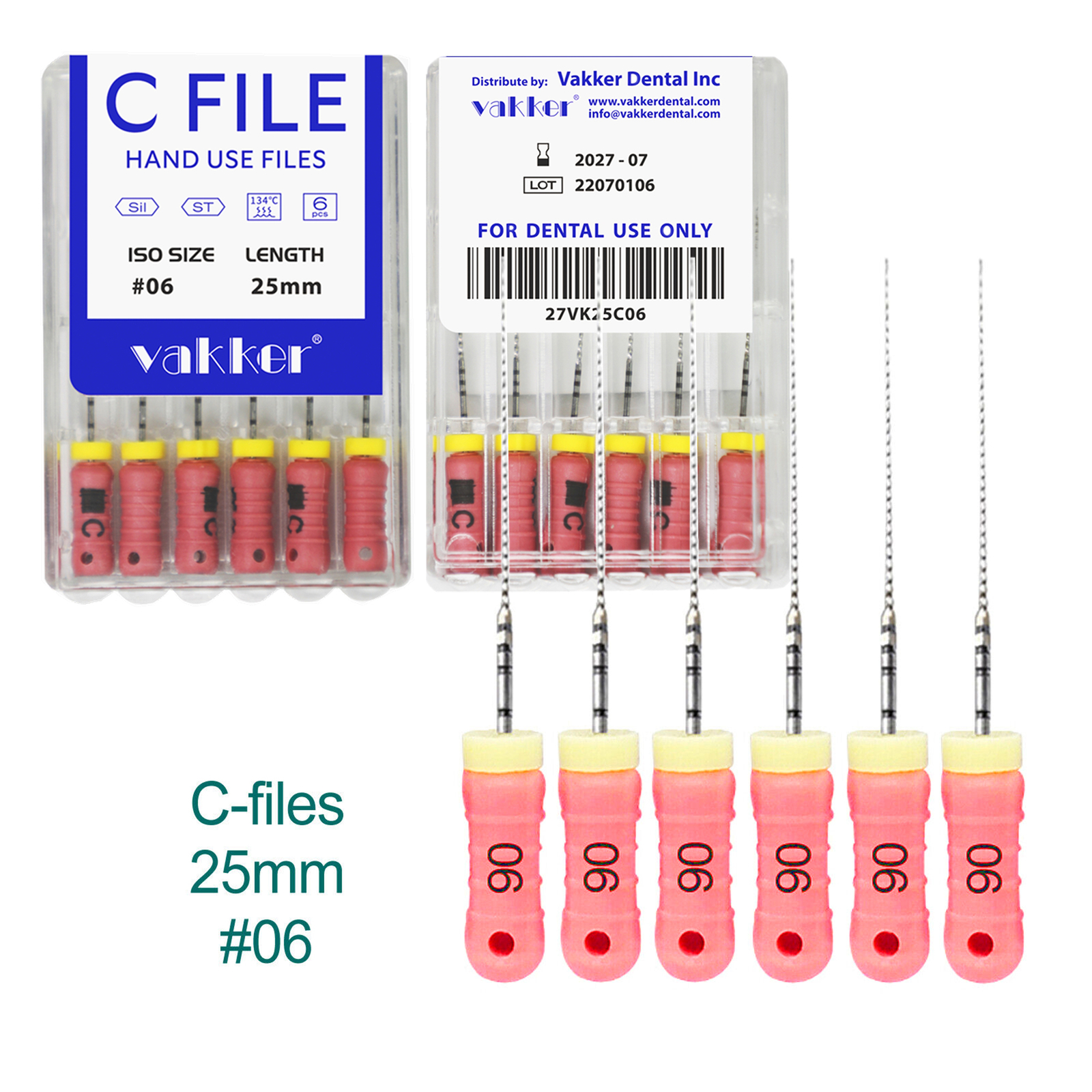Dental Rotary Endodontic Hand Use C-Files for Root Canal 21/25mm C File