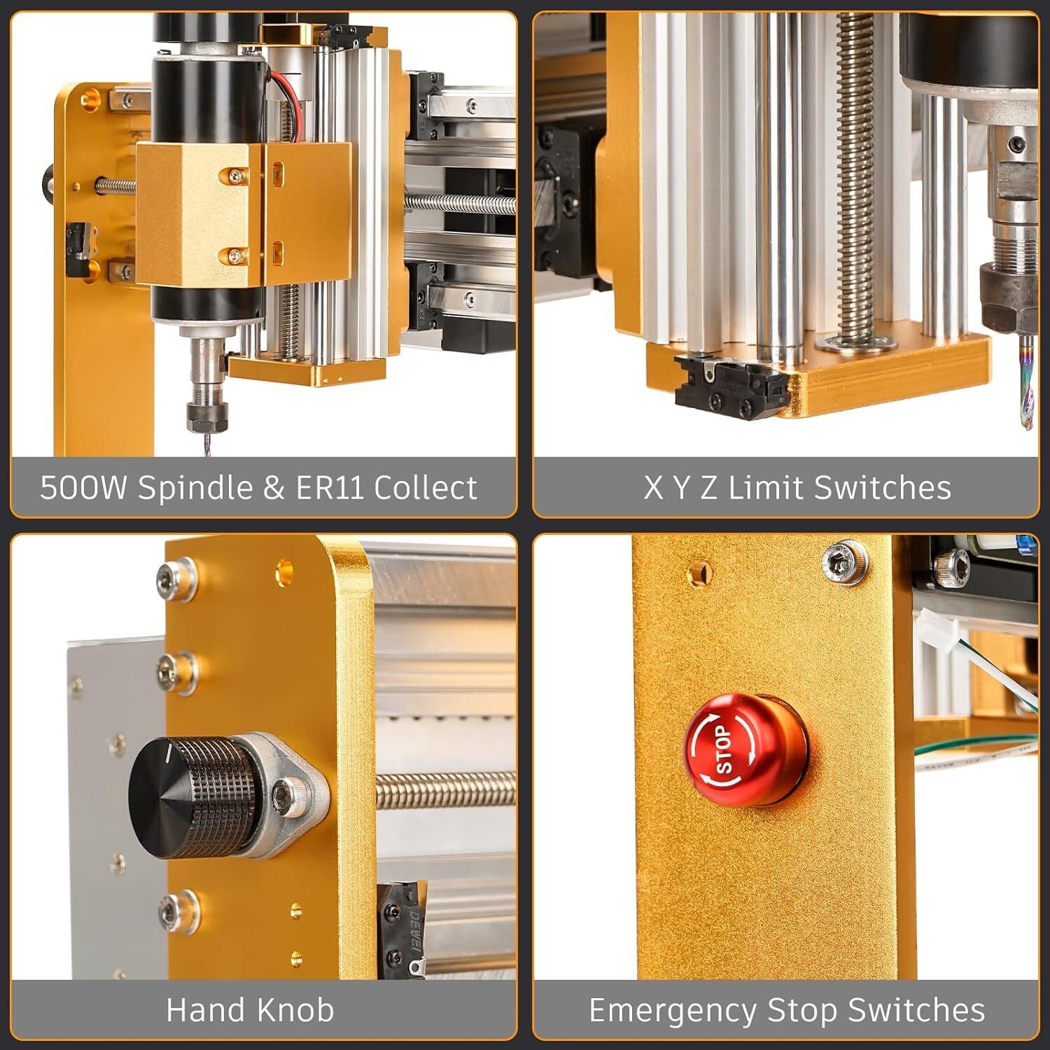 LUNYEE 3018 Pro Ultra 500W CNC Router Engraver Machine for Metal Wood Acrylic