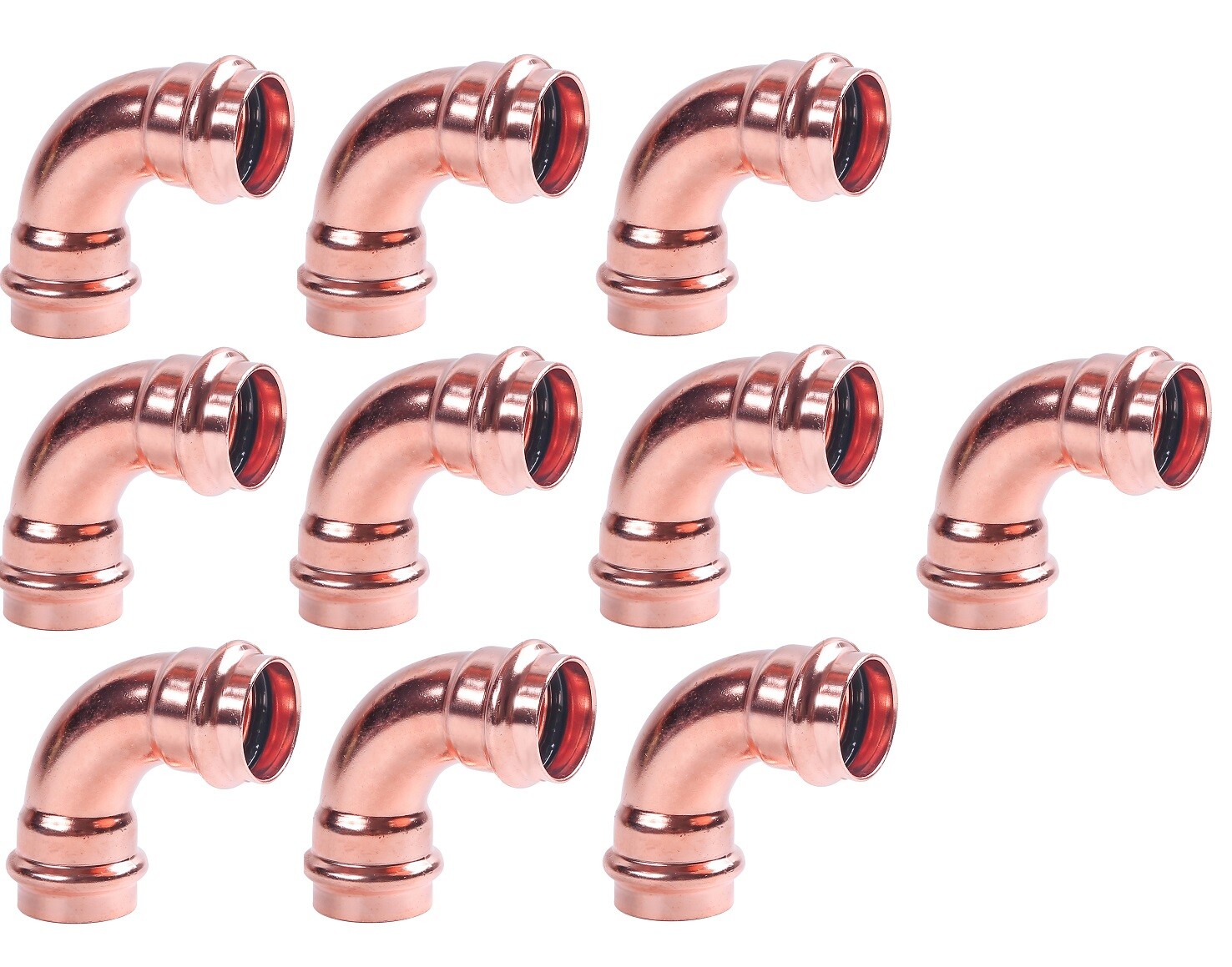EZ-FLUID (10) 1/2″ Propress 90 Degree Elbow Propress Press Copper Fittings LF