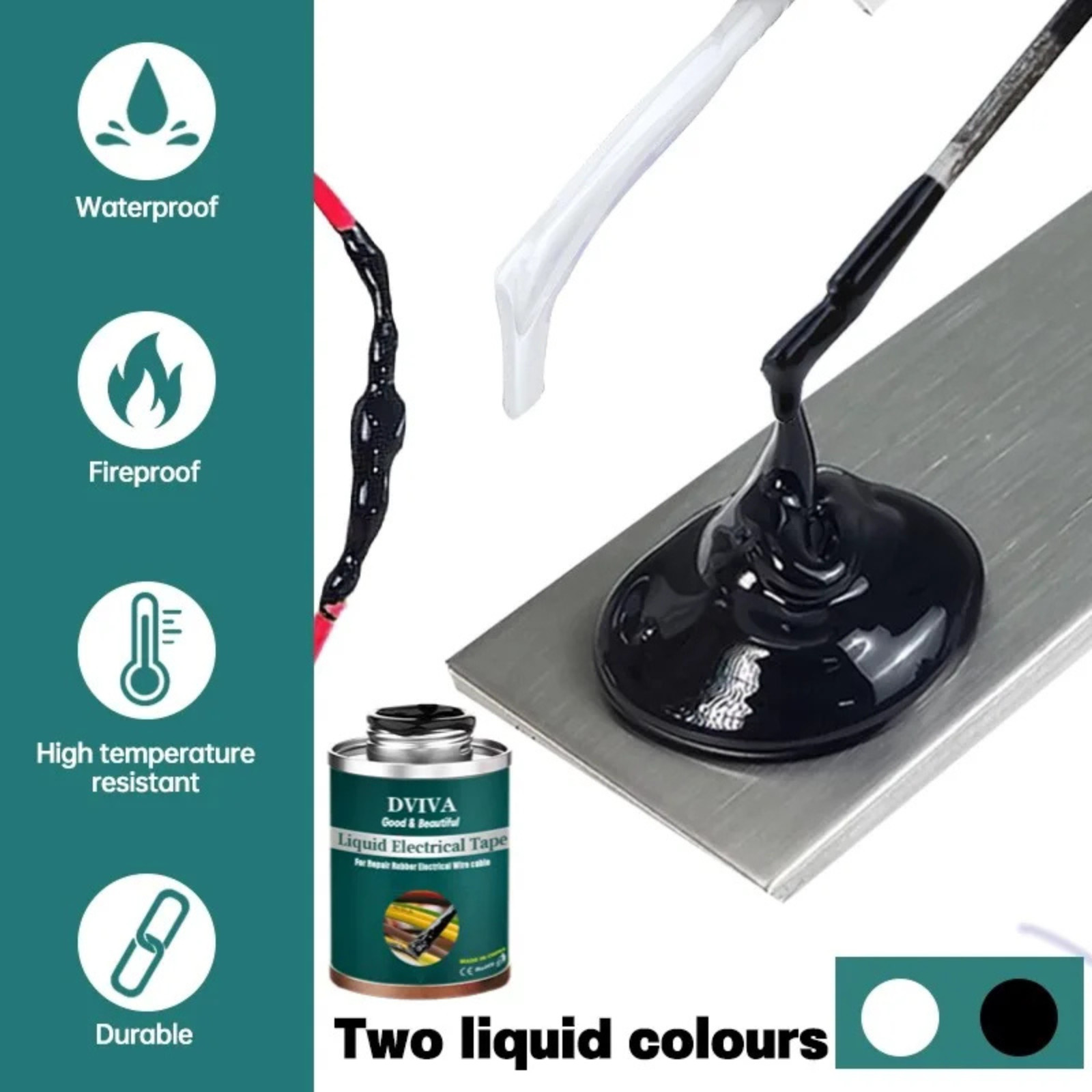 Waterproof Liquid Electrical Tape Insulation Glue Fast Dry Wire Cable Repair Pas