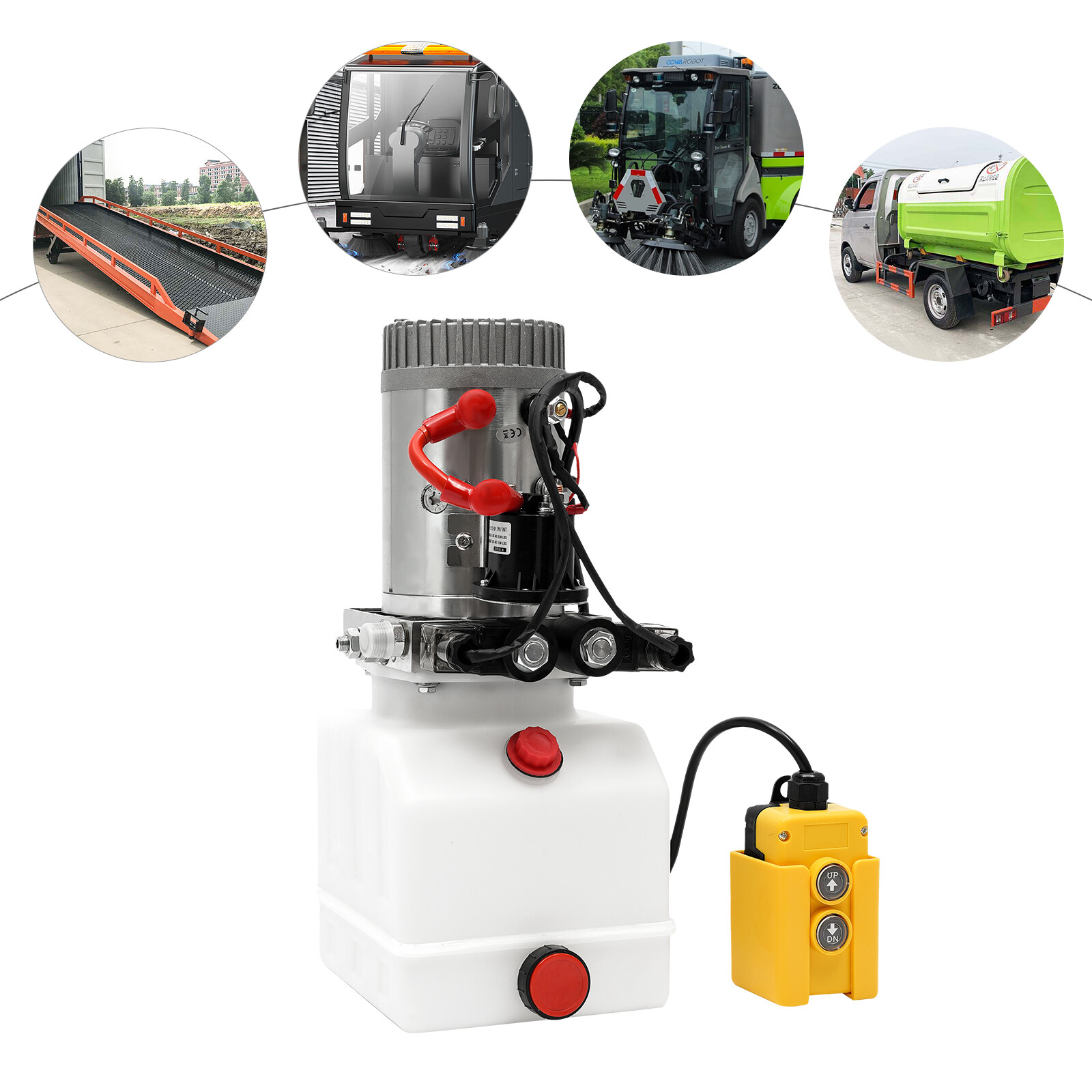 3 Quart Double Acting Hydraulic Pump Dump Trailer Reservoir 12V DC Unit Pack