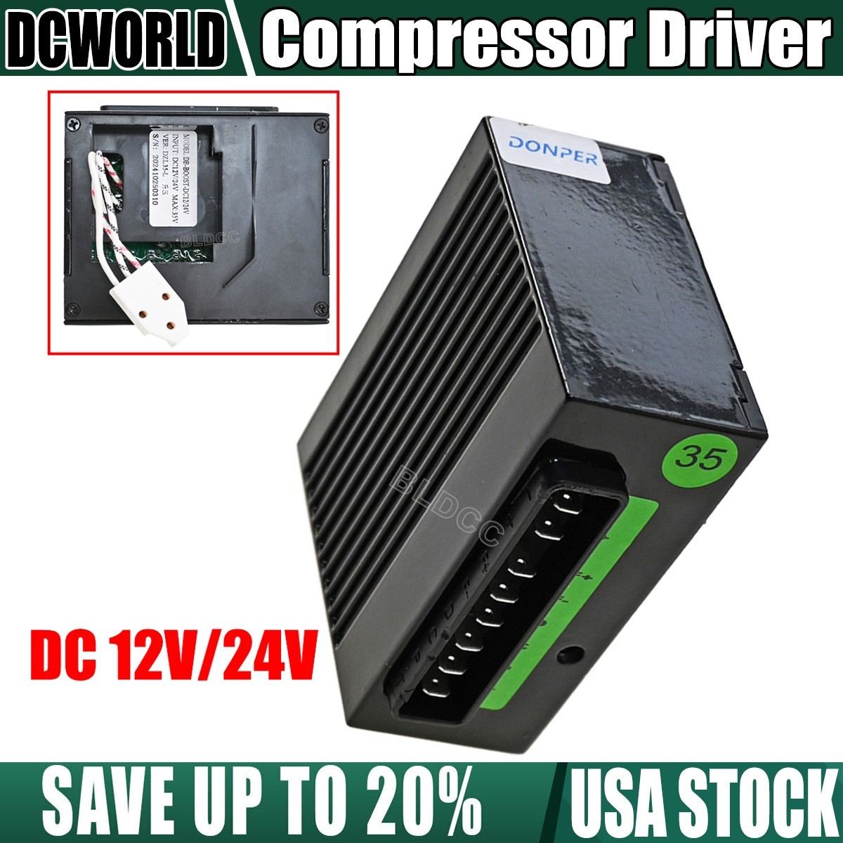 DZL35 Car Refrigerator DC12V 24V Variable Frequency Compressor Driver Controller
