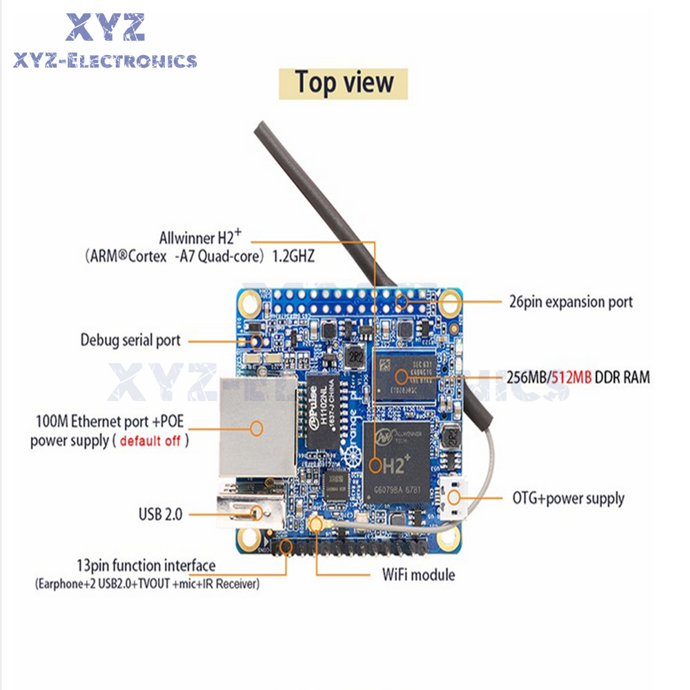 Orange Pi Zero H3 Quad Core Open-source 512MB Development Board R/ Raspberry Pi