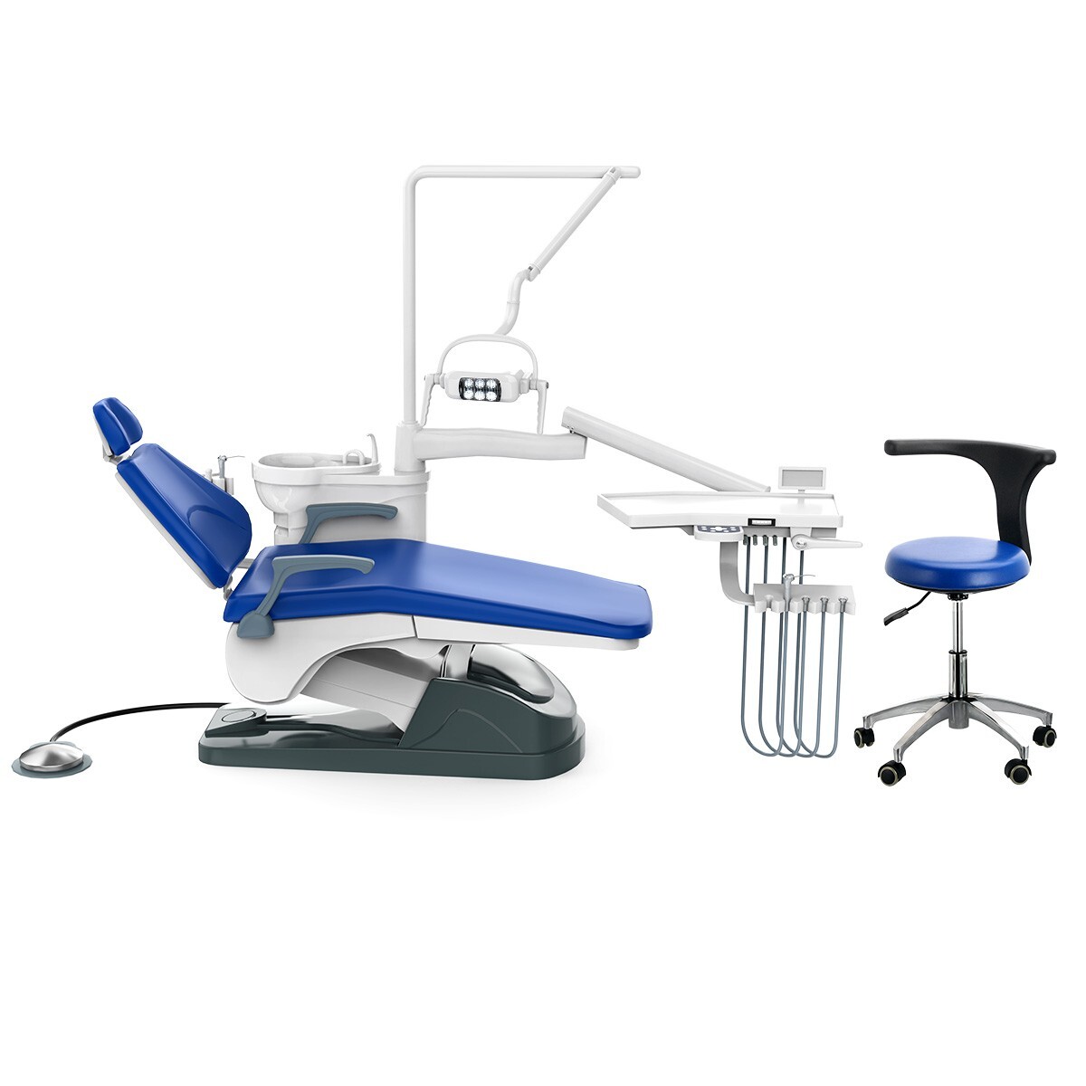 FDA Dental Unit Chair Computer Controlled DC Motor PU Hard Leather Big Sale