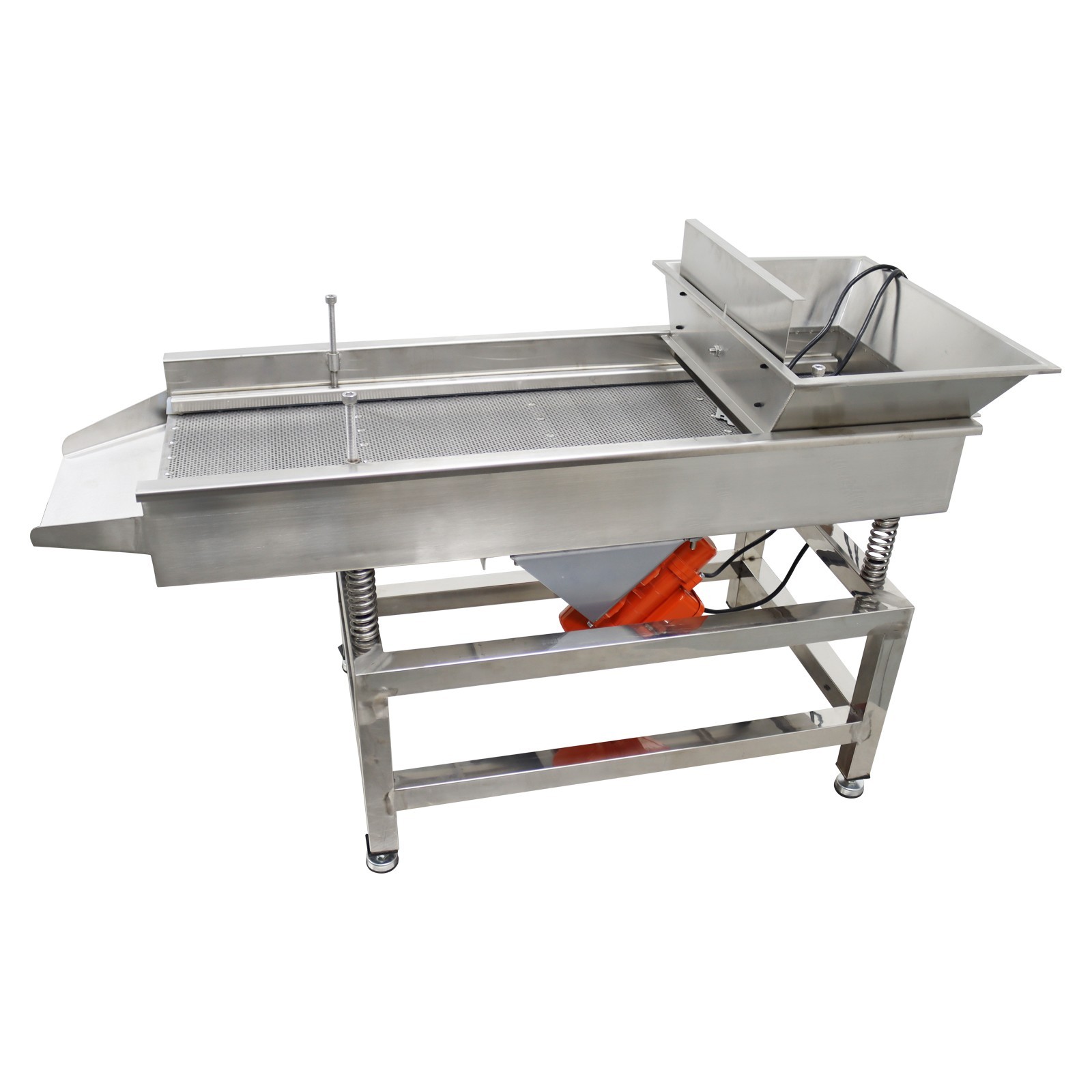 110V Linear Vibrating Screen Stainless Steel 3mm Hole 3000RPM Dual Motor