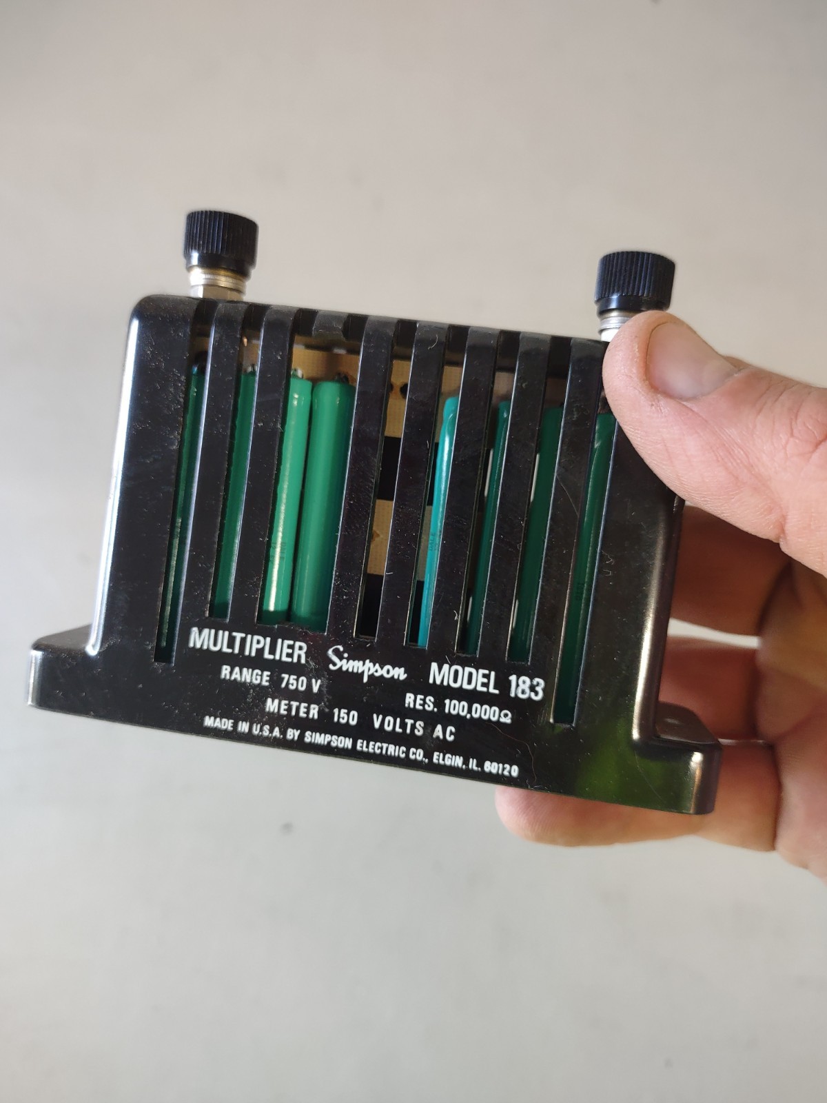 Vintage Simpson Multiplier Model 183 Range: 750V Meter: 150 VAC
