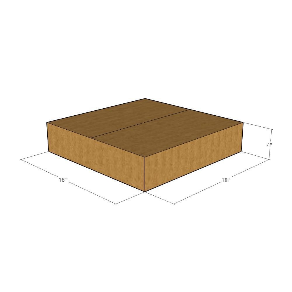 15 18x18x4 Kraft Brown Corrugated Shipping Boxes 32 ECT New