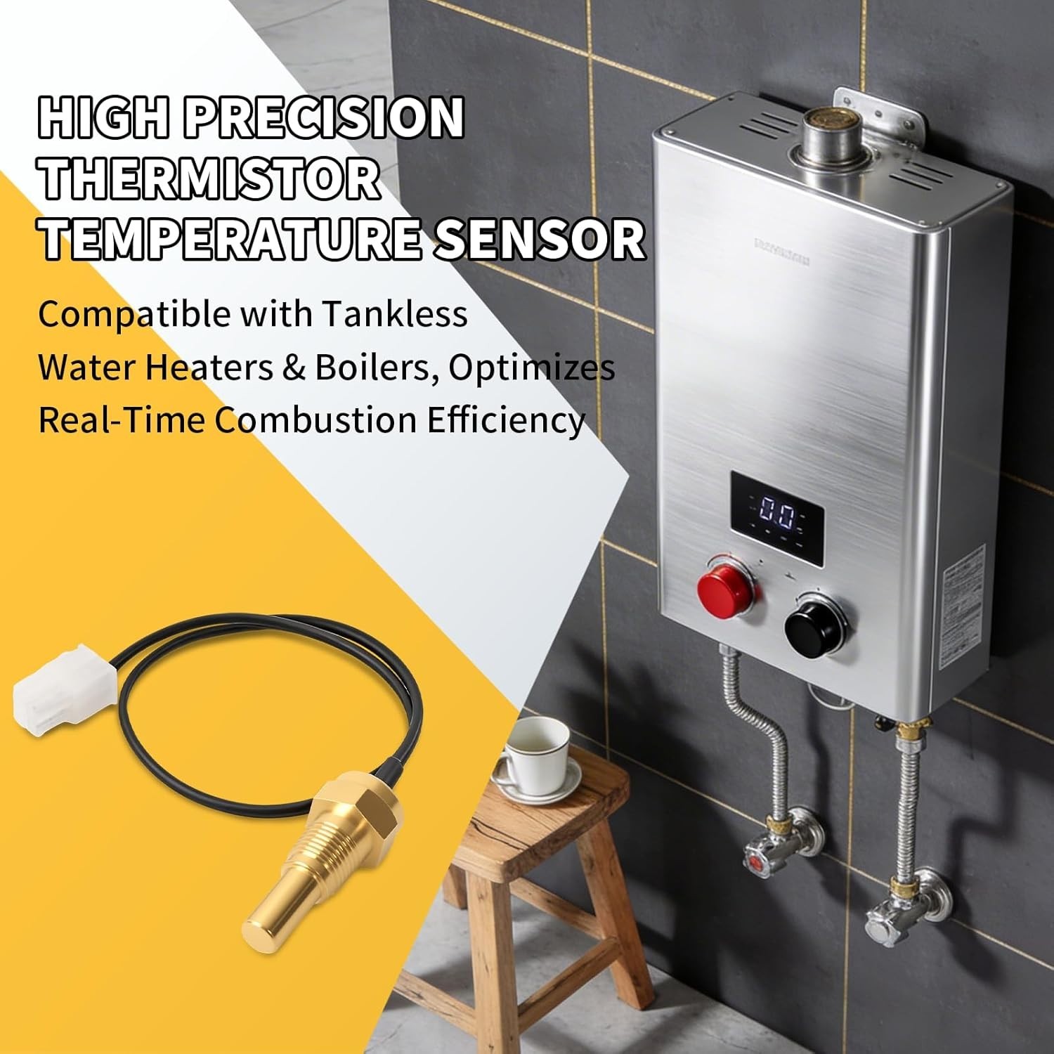Thermistor Chamber Sensor Replacement Compatible with Rheem AP19299 Ultra Low