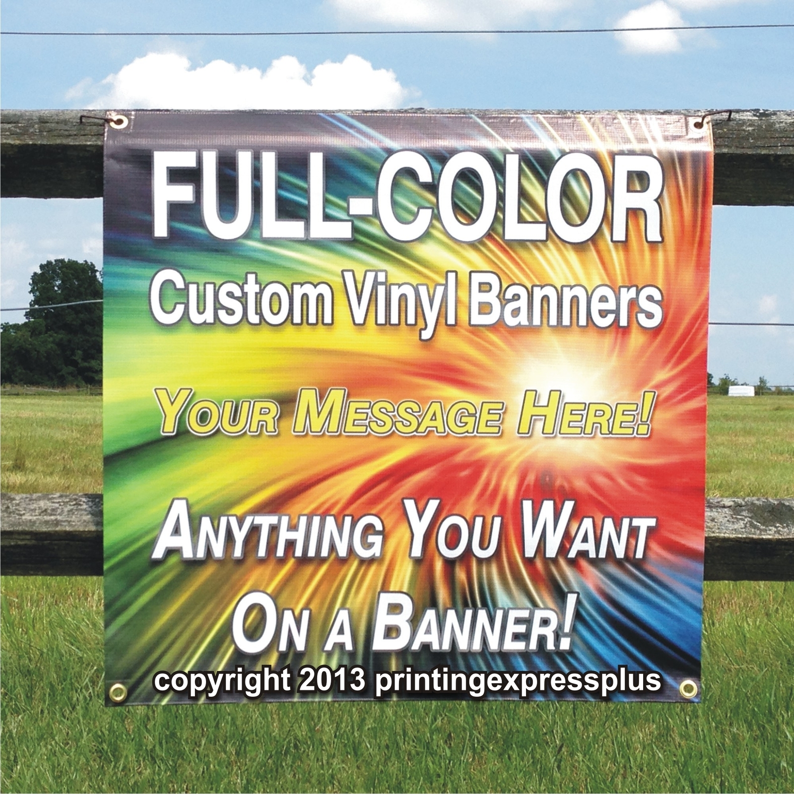 2′ x 10′ Custom Vinyl Banner 13oz Full Color – Free Design Included