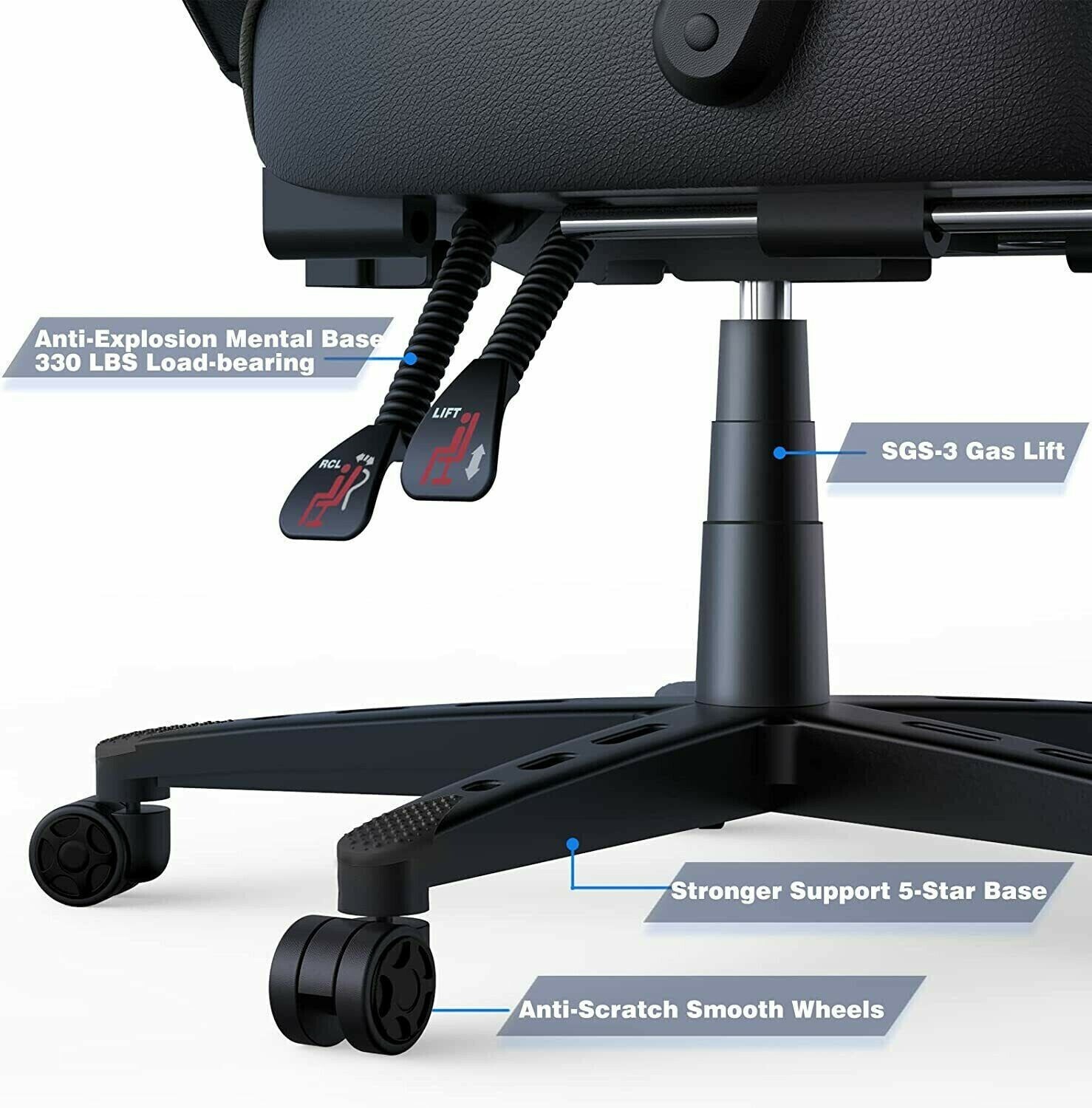 ELECWISH Criss Cross Legged Chair w/ Wheels Armless Swivel Office Desk Chair
