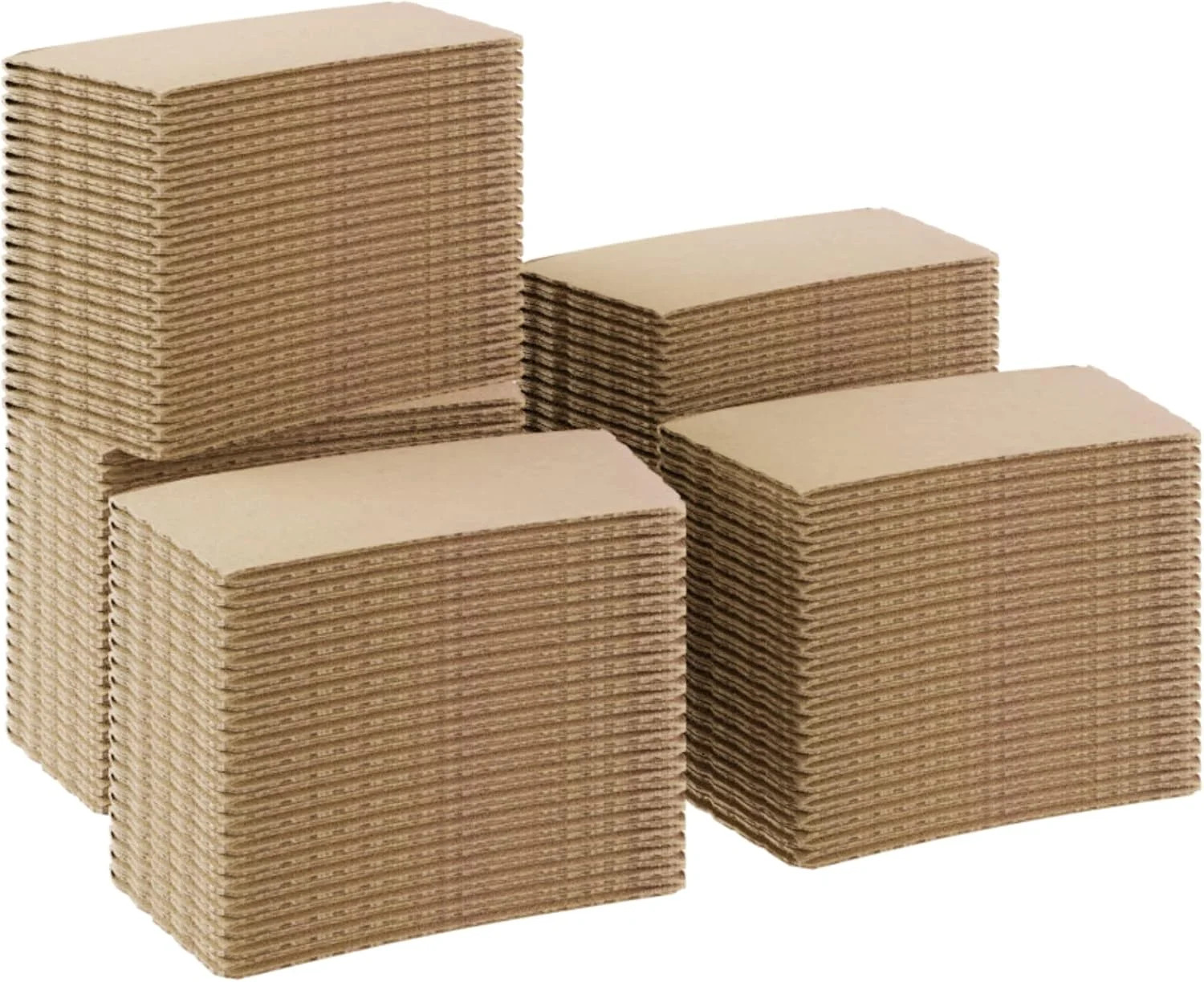 Sleeves Coffee 100 Pcs – Corrugated Brown Kraft Paper Cups Sleeves Fit 12oz, 16o
