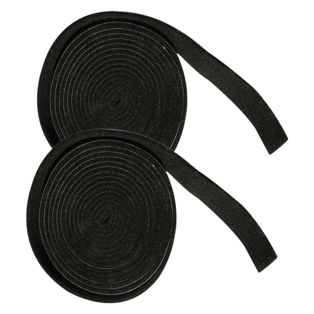 2Pcs Durable Home Felt Strips Self-Adhesive Sealing Strip Black