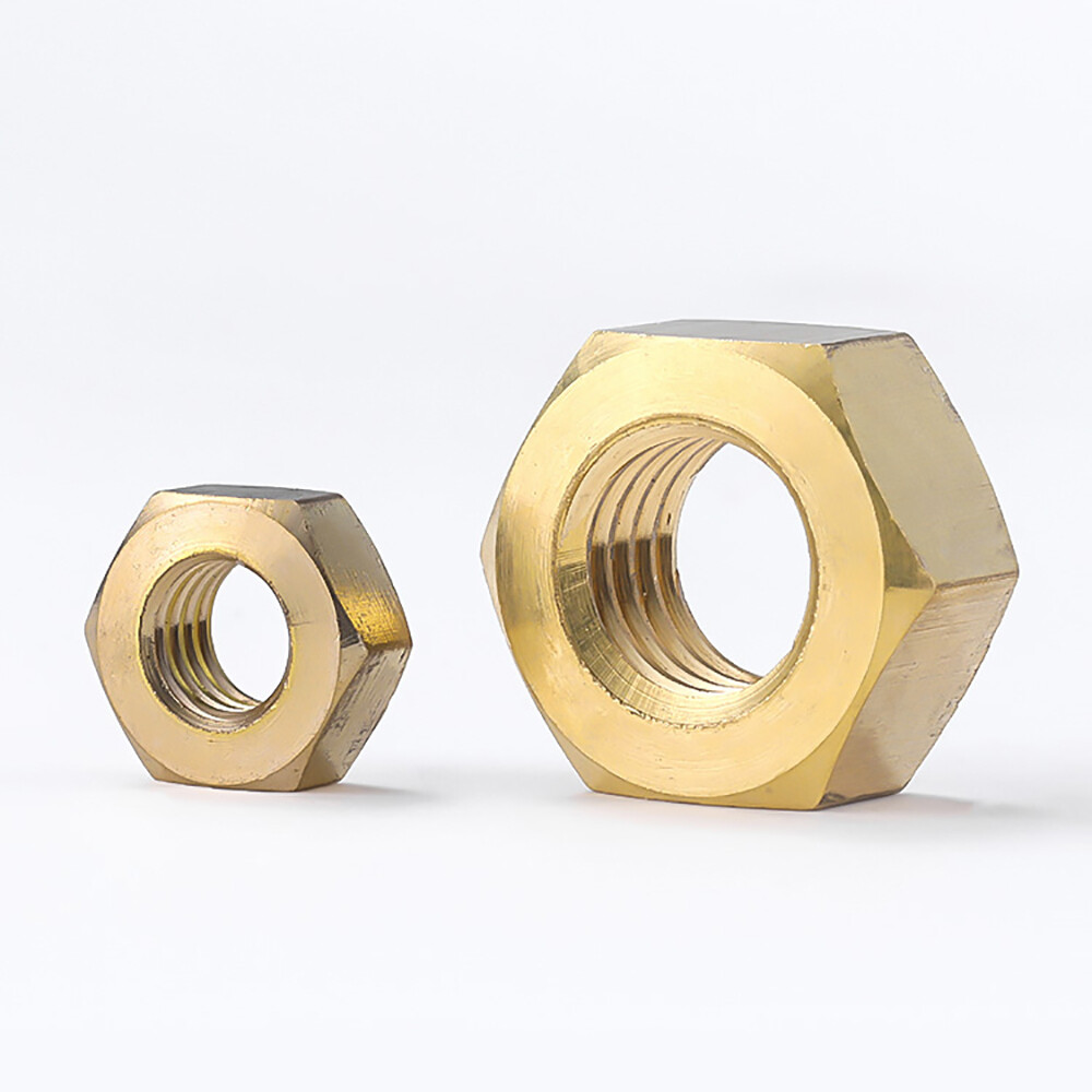Solid Brass Hexagon Full Nuts For Bolts & Screws M1.4 M1.6 M2 M2.5 M3 M4 M5 M6M8