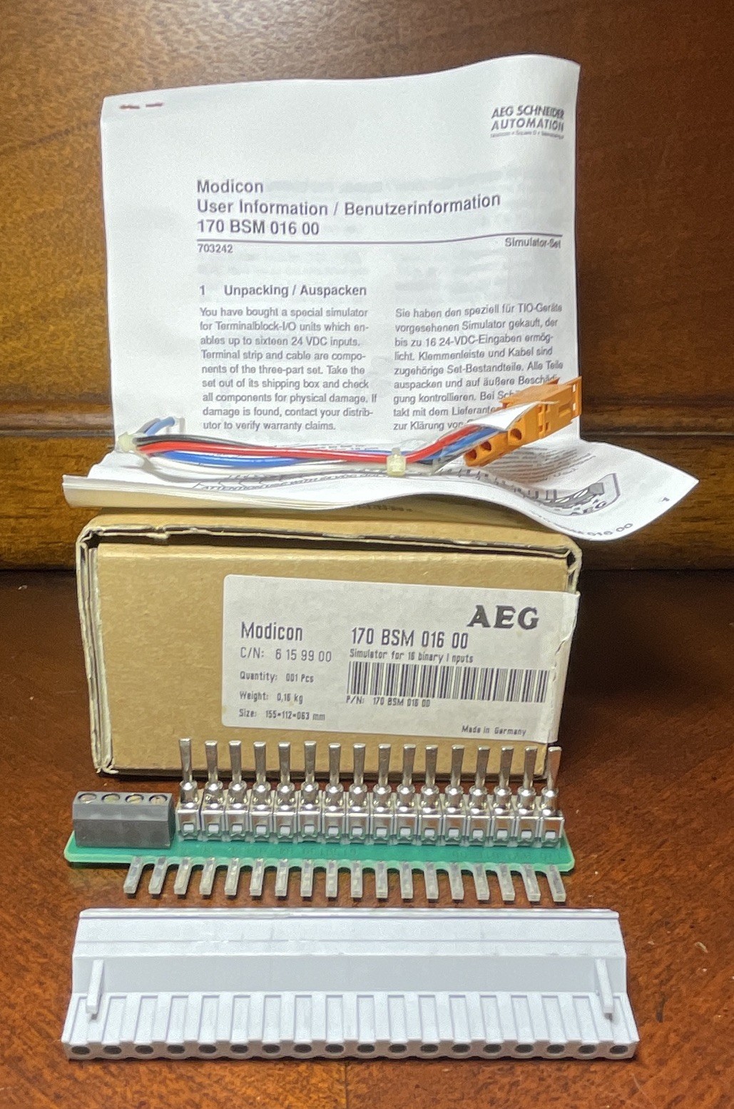 AEG Modicon 170 BSM 016 00 170BSM01600 Digital PLC Input Module Simulator
