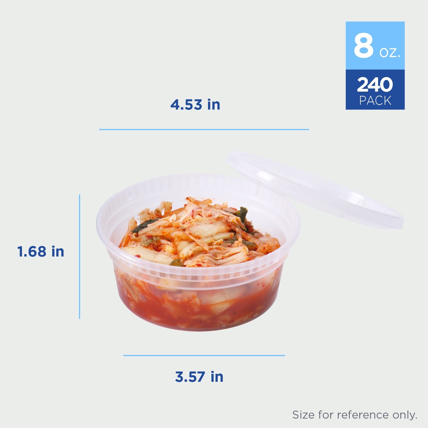 Karat 8oz PP Plastic Injection Molded Deli Containers & Lids – 240ct,FP-IMDC8-PP