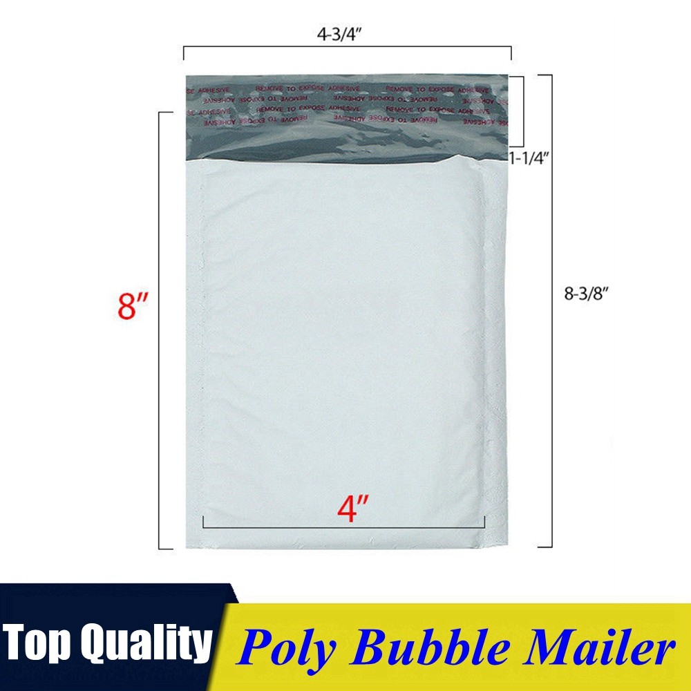 #000 4×8 (4×7) Poly Bubble Mailer Self Padded Envelope Bag 25,50,100,200,500Pcs