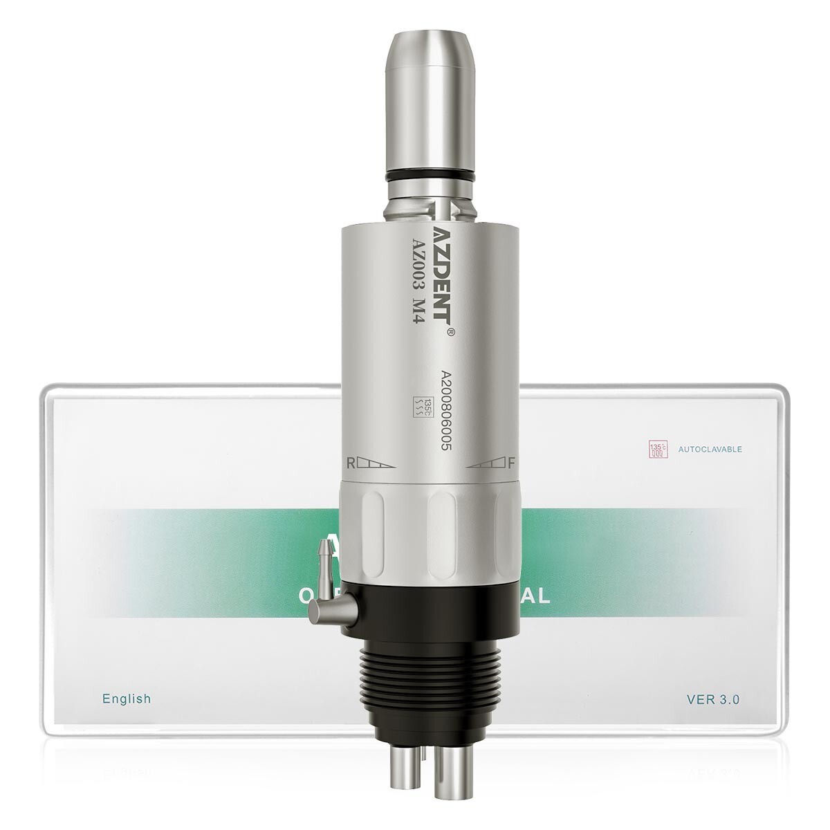 Dental Slow Speed Contra Angle Handpiece Fit 1.6/2.35mm Friction Grip Air Motor
