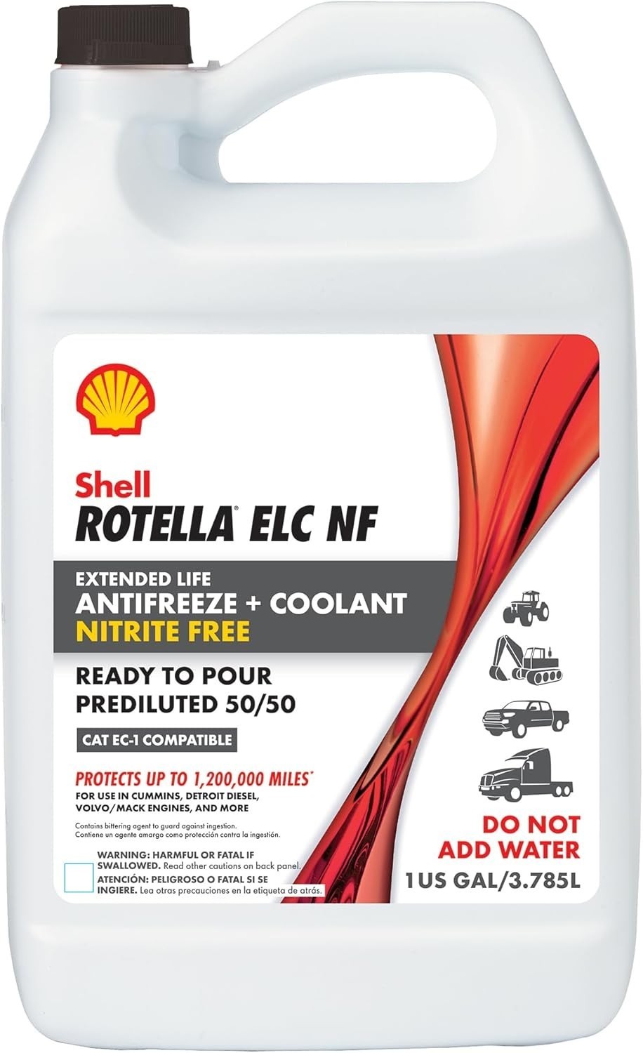 Shell Rotella Nitrite-Free Extended Life ELC Anti-Freeze + Coolant, Pre-Diluted