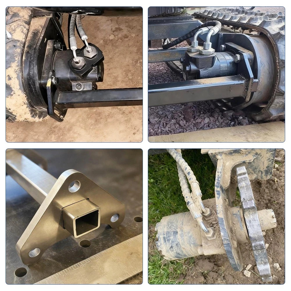 2Pcs Flange brackets For China Mini Excavator Drive Motor Reinforcement Brackets