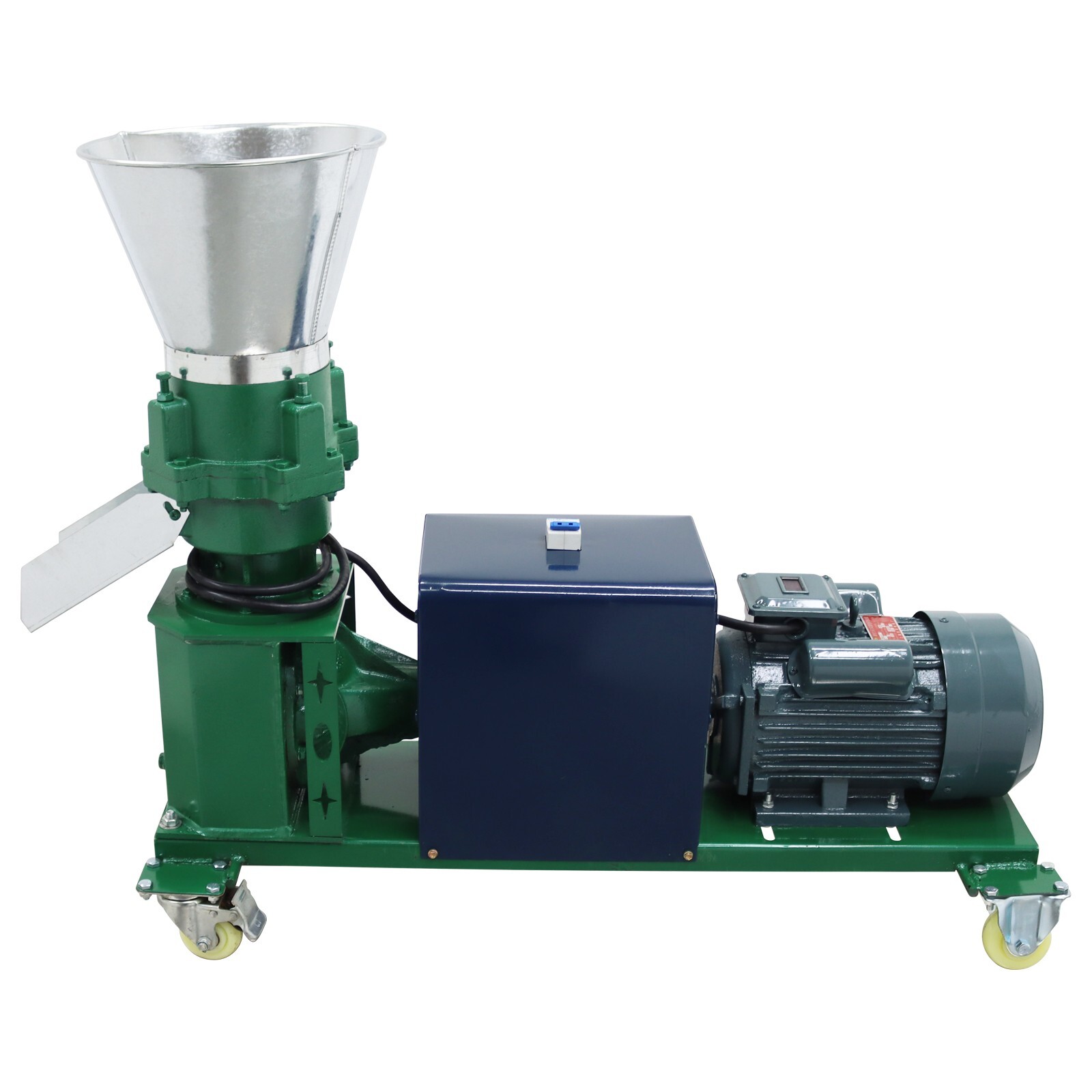 Feed Granulator Animal Feed Pellet Mill Machine 8mm Plate 220V 4.5KW 4Rollers