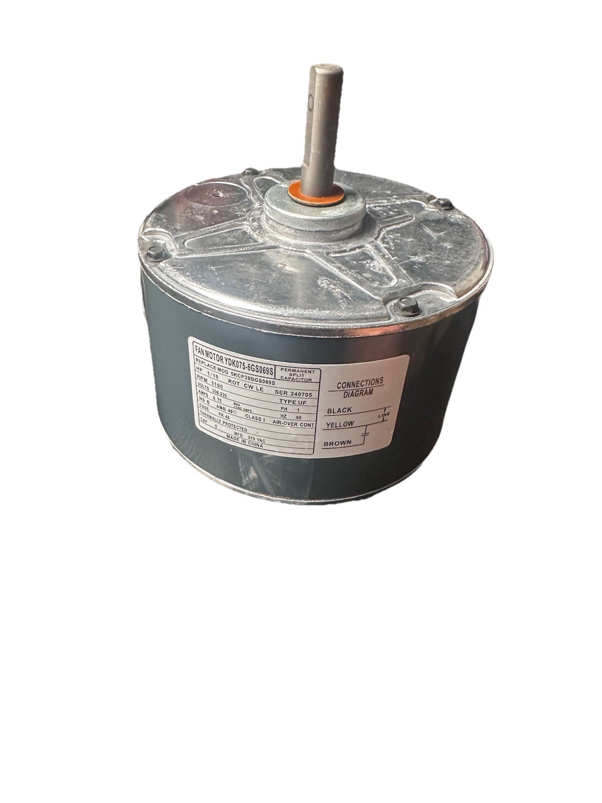 5KCP39EGS070S Condenser Fan Motor OEM Standard-1/4 HP 208-230V 1100 RPM