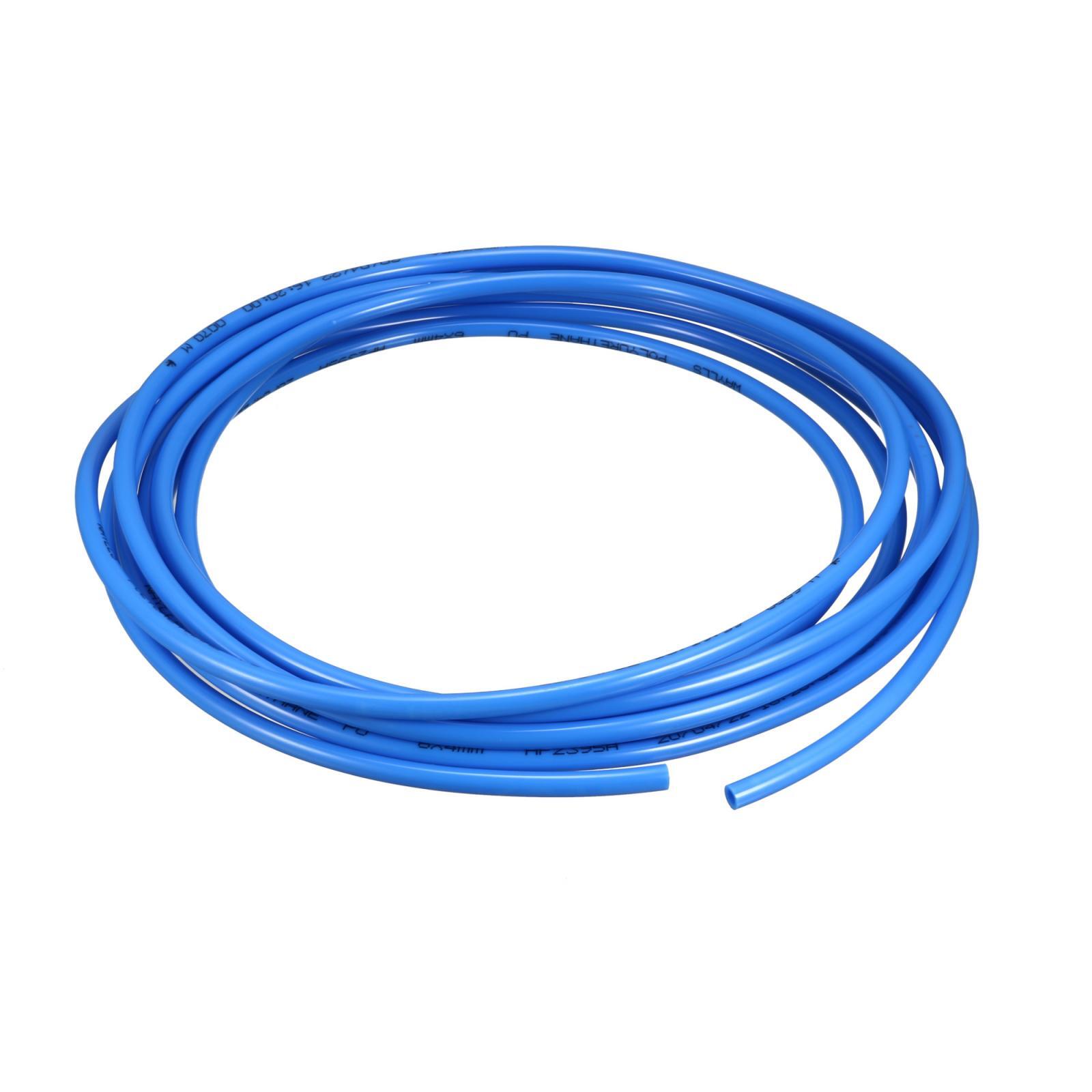 Pneumatic Air Tubing 6mm OD 4mm ID 6m 20ft PU Tube Hose Pipe Blue