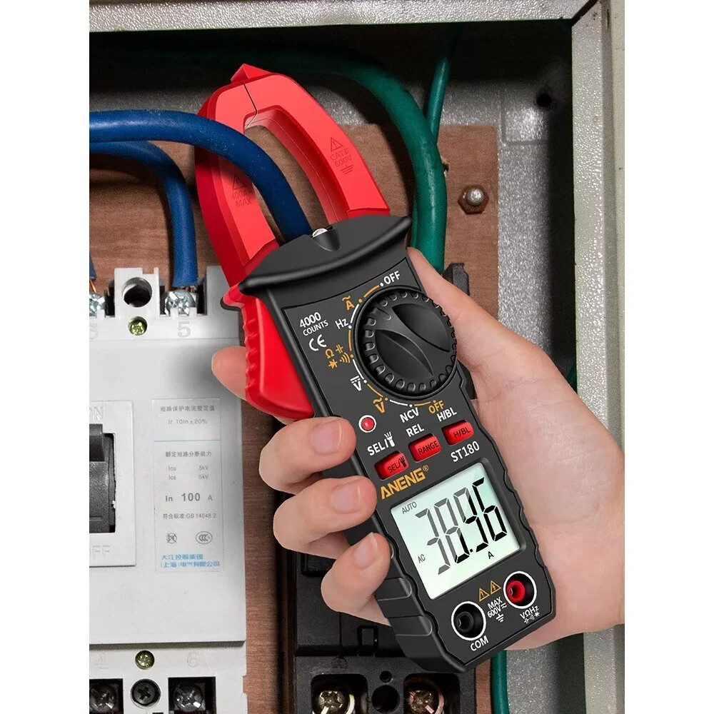 Digital Clamp Multimeter Tester AC DC Voltage RMS Amp Meter Auto Range Handheld