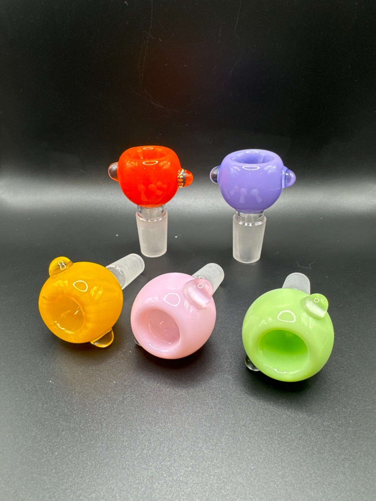 14mm X 18mm Colored Bloom Male Glass Bowl Piece For Tobacco Choose Your Color