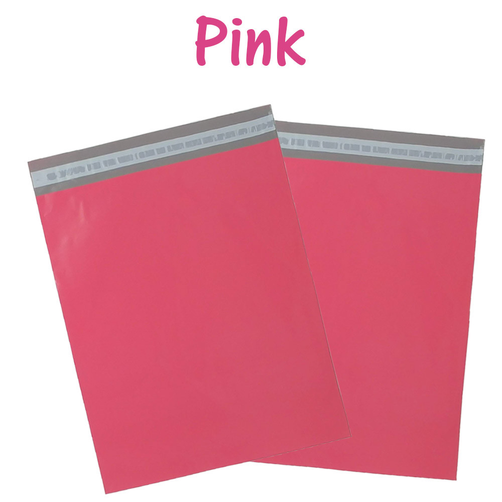 12″ x 15″ Designer Poly Mailers, Pink,Teal, Polka Dots,Hearts Flat Shipping Bags