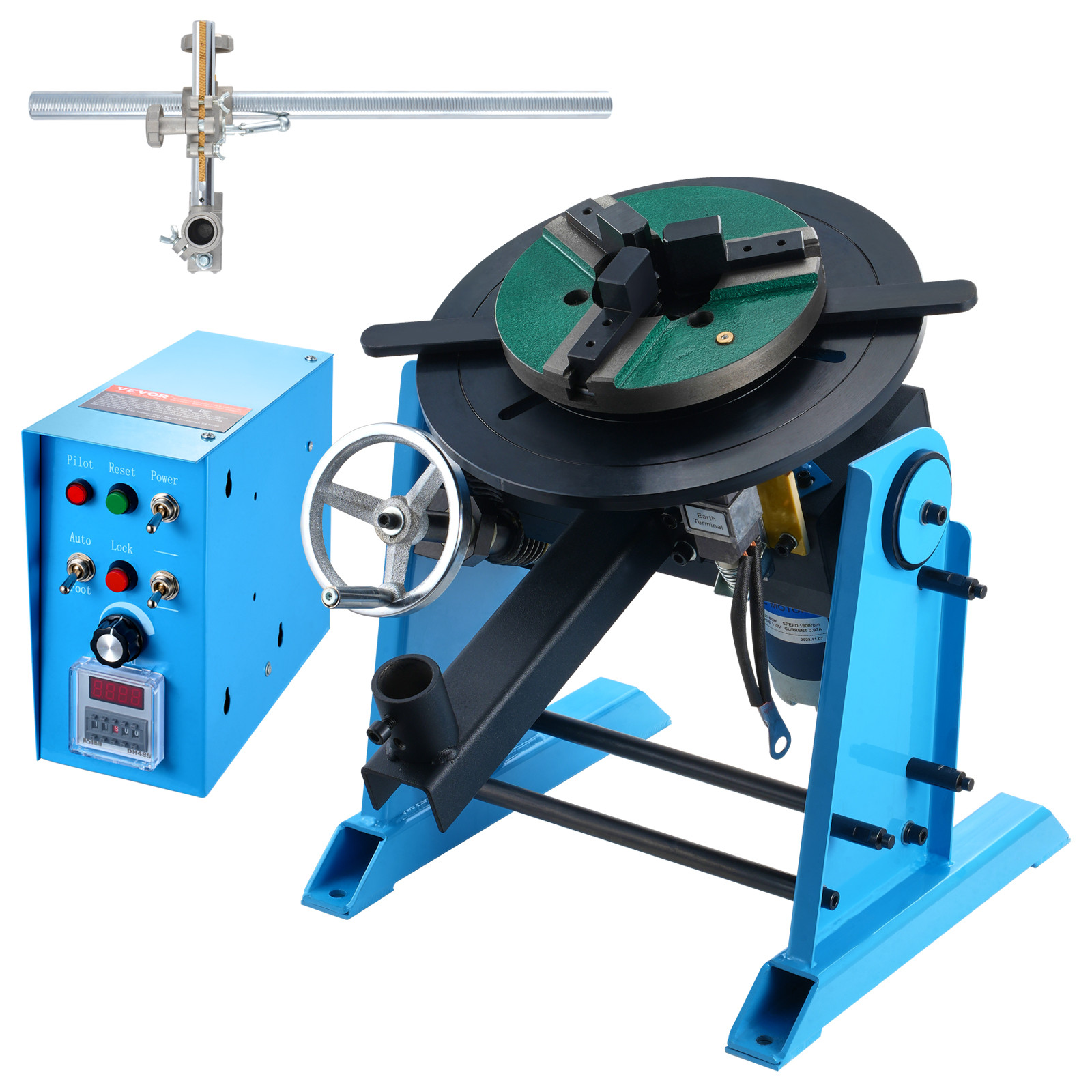 VEVOR 30KG Rotary Welding Positioner 0-90° Positioning Turntable Table 1-12RPM
