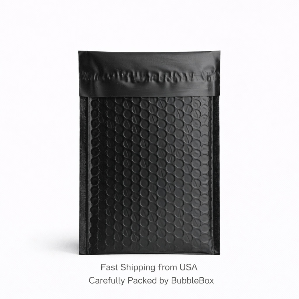 Black Bubble Mailers 6.5×10 Poly Padded Envelopes Self Seal Shipping Bags Bulk