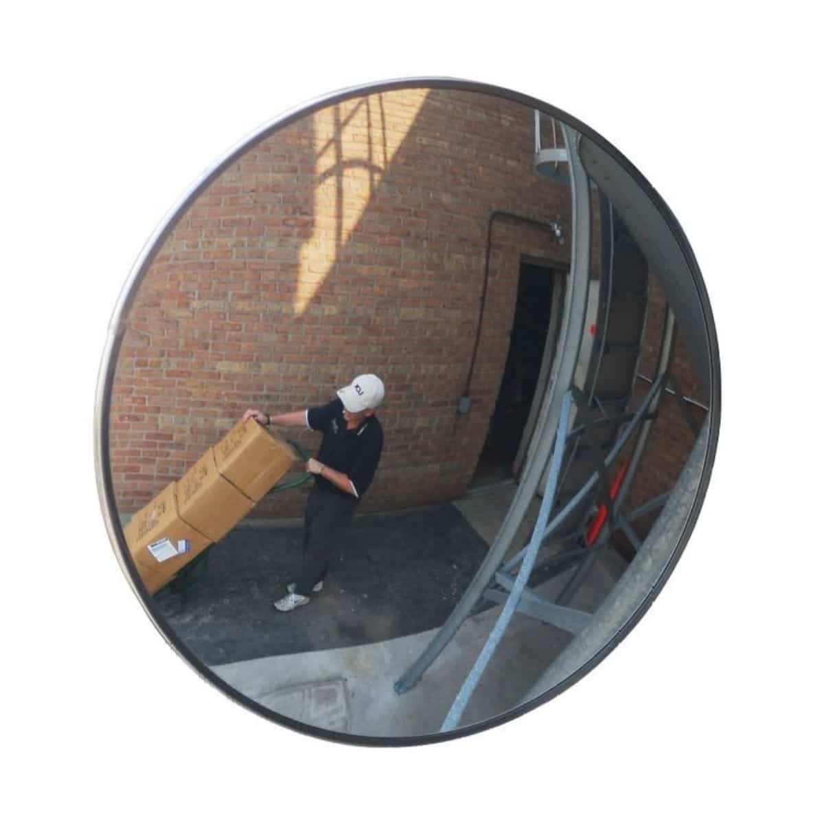 26″ Outdoor/Indoor Convex Mirror – Safety for Driveways, Warehouses, Wall Mount