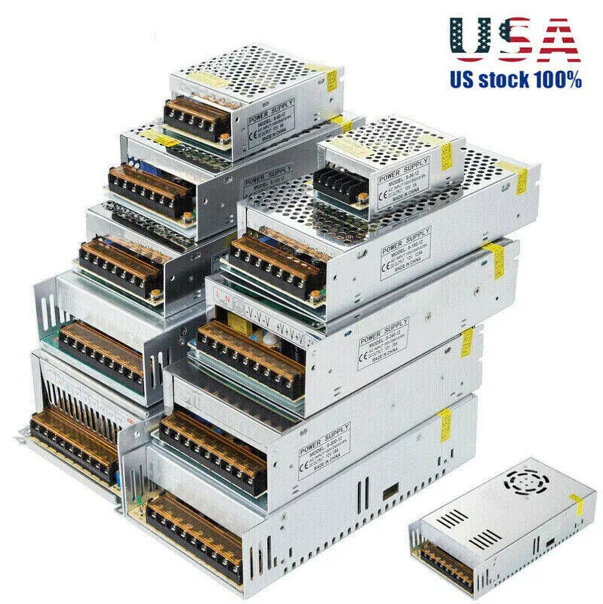 AC 110V TO DC 12V 2A 5A 10A 20A 60A 100A Switch Power Supply Transformer Driver