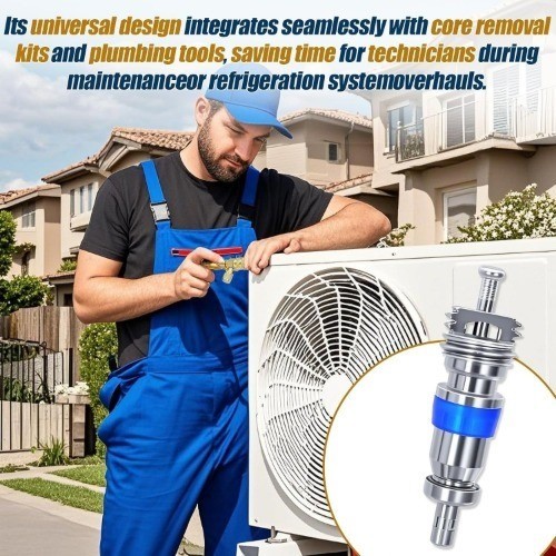 Schrader Valve Core for R32 R410A R22 Refrigerant, High Pressure Style: 50Pcs