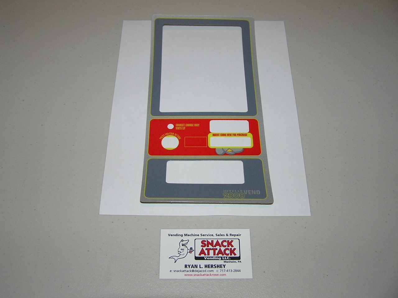 DIXIE NARCO SODA VENDING MACHINE COKE FRONT COIN BEZEL DECAL / Free Ship!