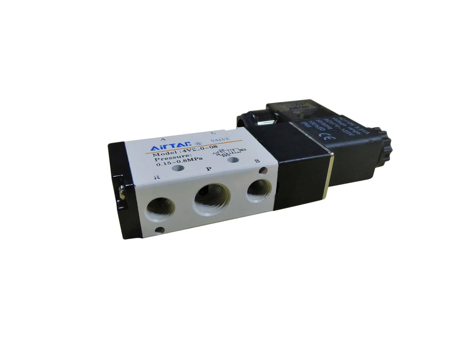 4V210-08 5 Way 2 Position Solenoid Pneumatic Air Valve 1/4″ BSPT 110V Double 120