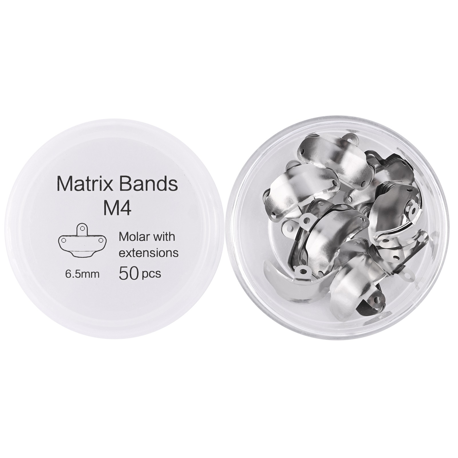 50pcs Dental Sectional Contoured Metal Matrices Refill Matrix Bands Sectional