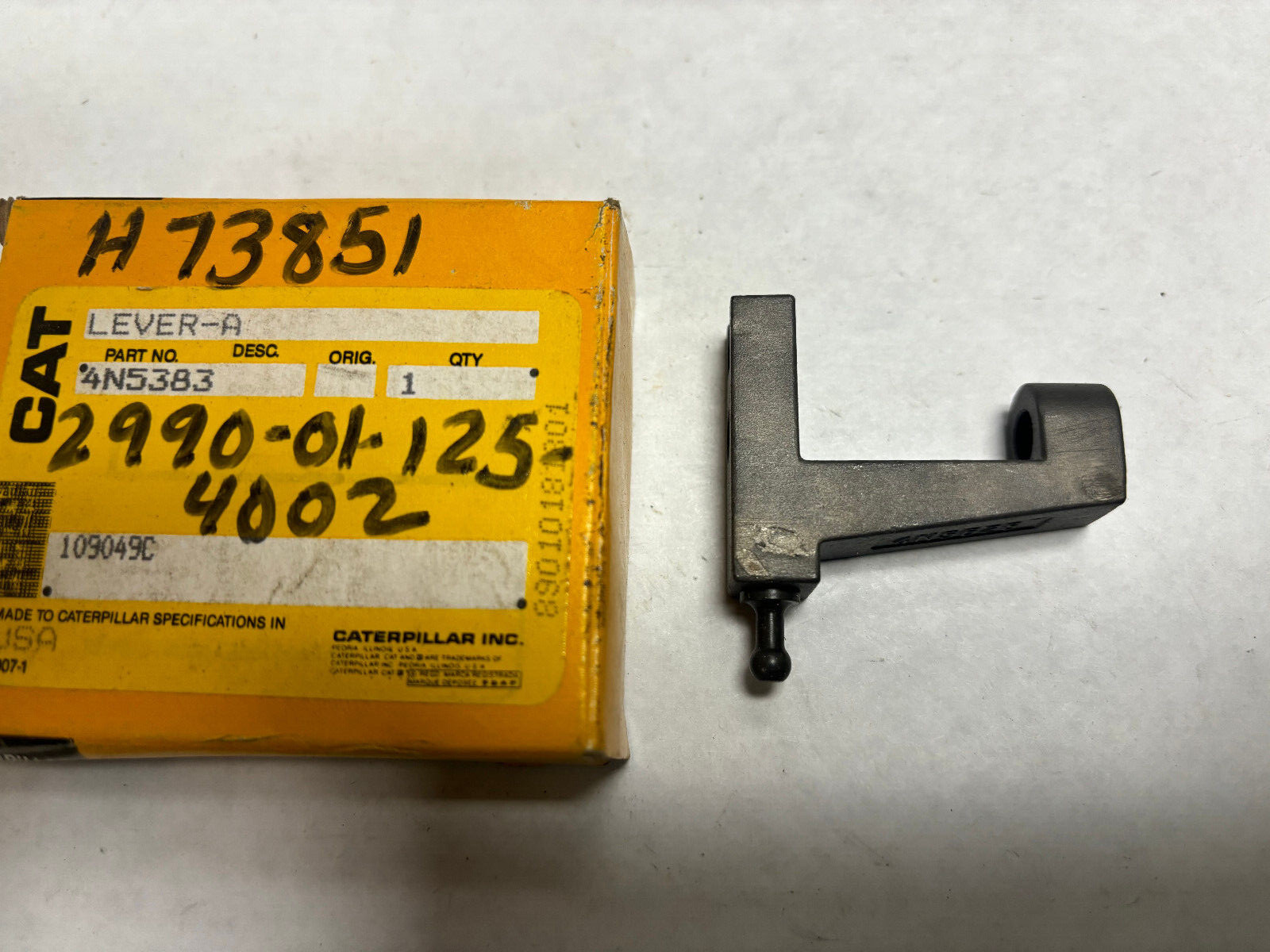 4N-5383 Caterpillar LEVER Cat Industrial Engine Governor 3304 3306 SR4 D330C NOS
