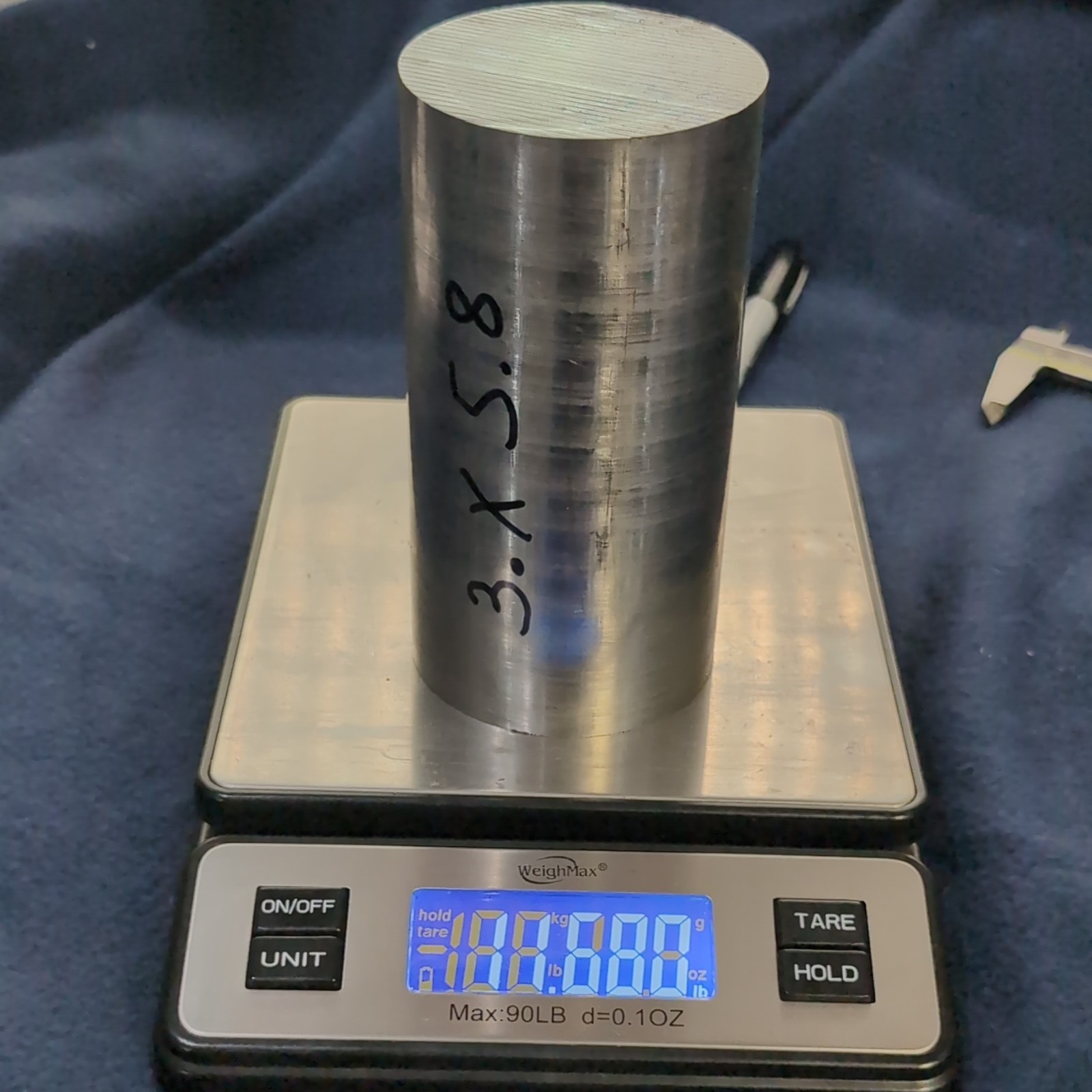 303 Stainless Steel Round Rod 3 in OD x 5.8 in Length Solid Bar Stock