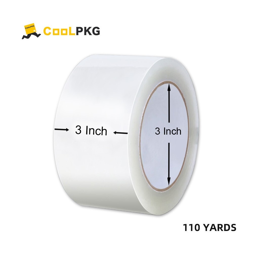 Up to 24 Rolls 3″ x 110Yds Premium Clear Box Carton Sealing Tape Packing 2.0 mil