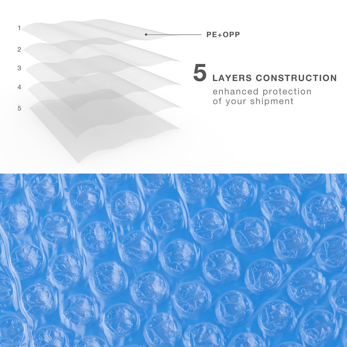 200 #5 Blue Poly Bubble Mailers 10.5″ x 16″ Shipping Mailing Padded Envelopes