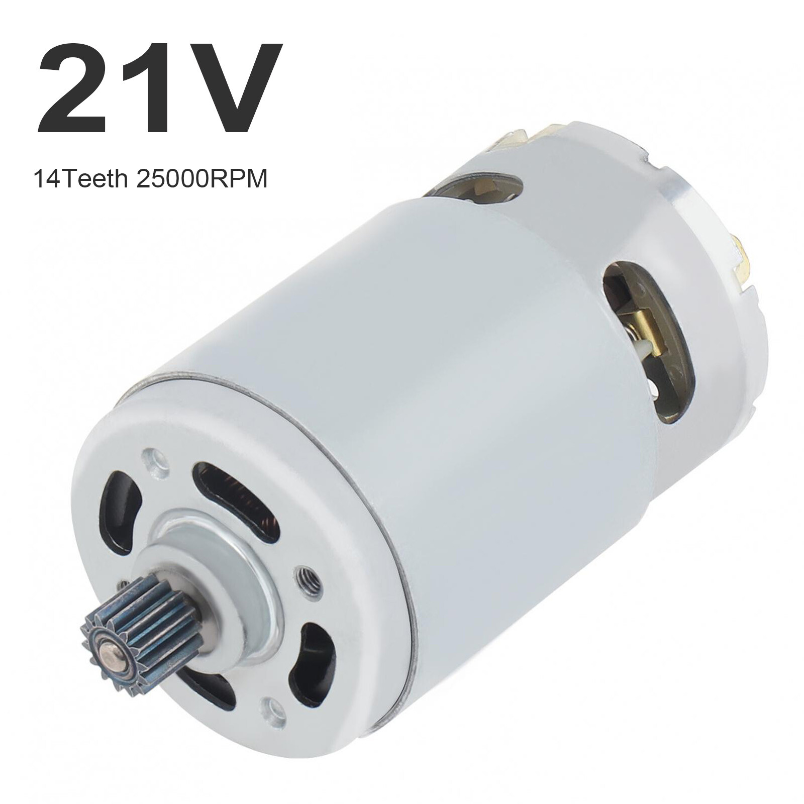 RS550 DC Motor 21V 8.2mm 14 Teeth Gear Micro Motor for Electric Saw Drill DIY